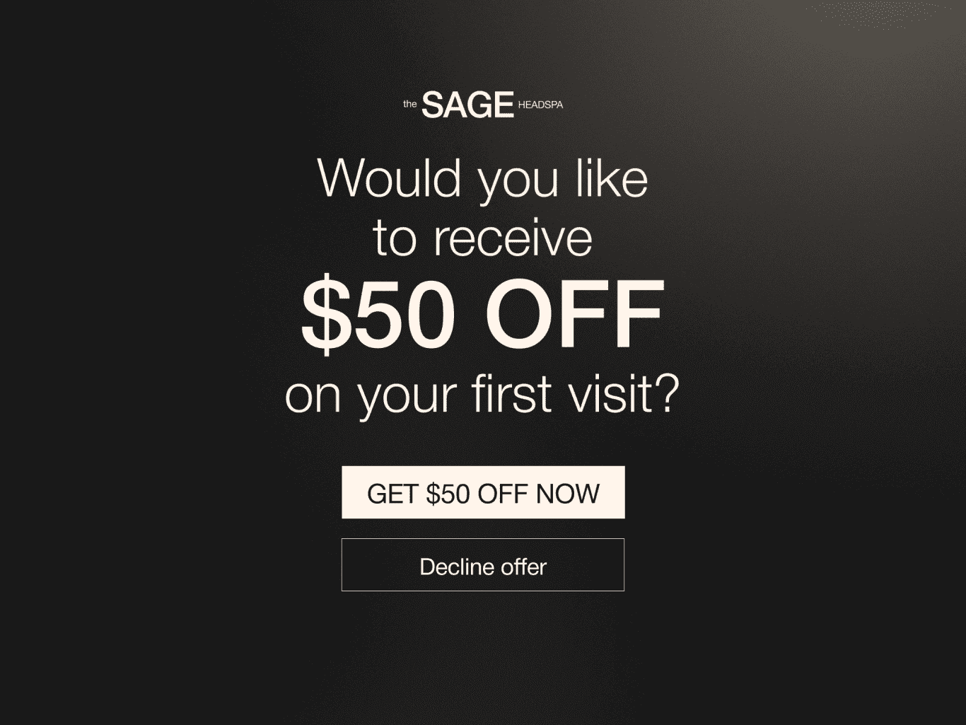 Sage HeadSpa in Southlake, TX Featured Special
